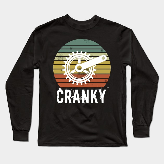 Bicycle Cranky Retro Vintage Gift For Cycling Lovers Long Sleeve T-Shirt by Trendy_Designs